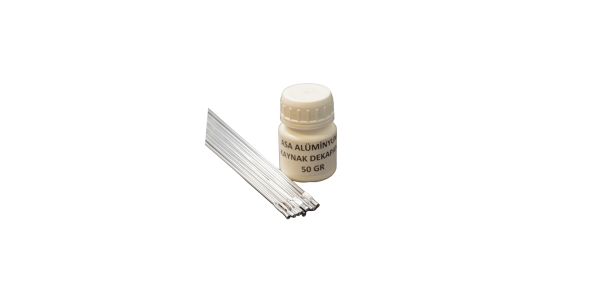 Alüminyum Kaynak Teli 3,2 mm (10 Adet) +  Alüminyum Kaynak Dekapanı Küçük Kutu (50 gr)