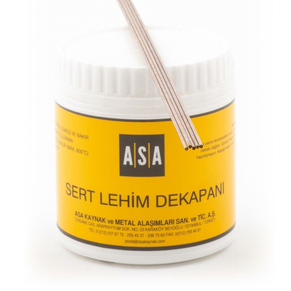 Gümüş Kaynak Dekapanı ASA-FLO (500 GR) + Gümüş Kaynak Teli %50 2 mm (5 Adet)