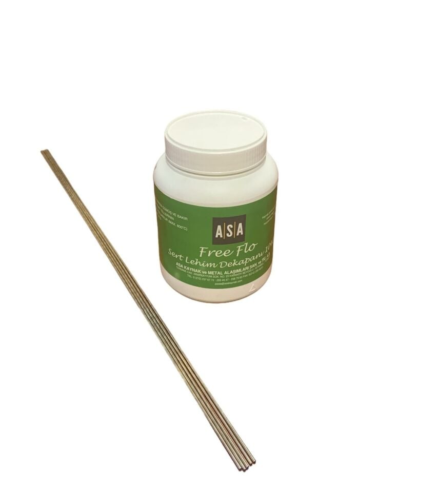 Gümüş Kaynak Dekapanı ASA FREE-FLO (500 Gr) + Gümüş Kaynak Teli %40 2 mm (5 Adet)