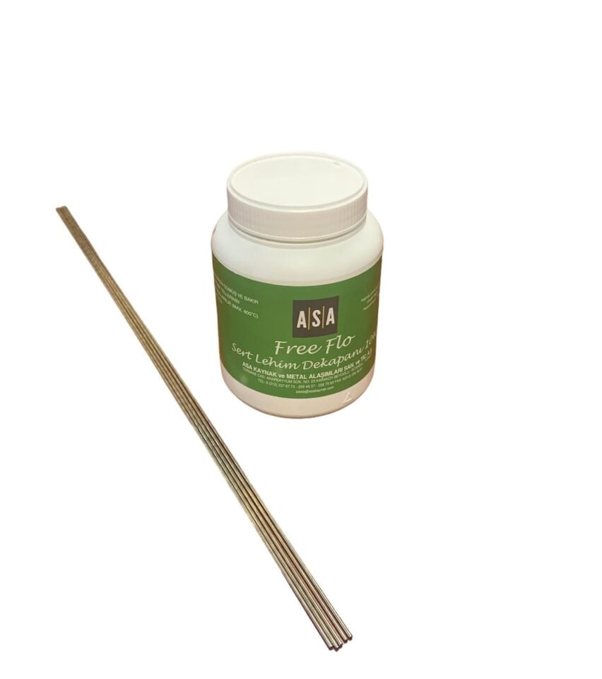 Gümüş Kaynak Dekapanı ASA FREE FLO (500 Gr) + Gümüş Kaynak Teli %20 2 mm (5 Adet)