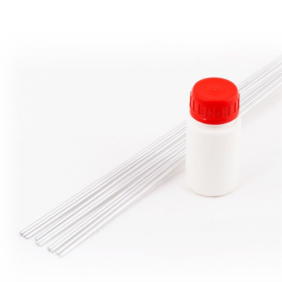 Alüminyum Kaynak Teli 2,4 mm (10 Adet) + Alüminyum Kaynak Dekapanı 50 Gr