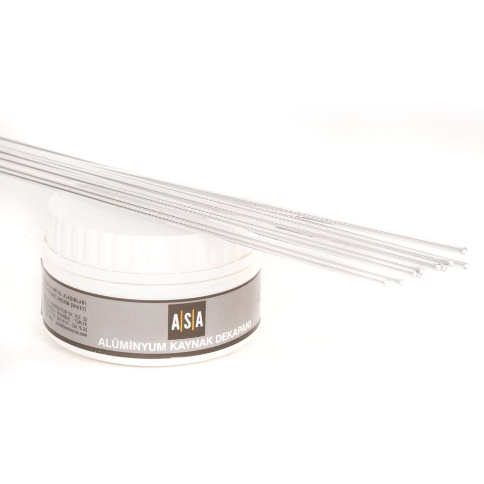 Alüminyum Kaynak Teli 2,4 mm (10 Adet) + Alüminyum Kaynak Dekapanı 250 Gr